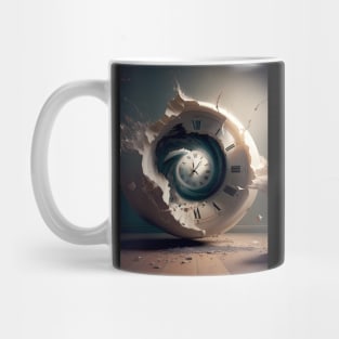 Time Warp Machine on a Dark Background Mug